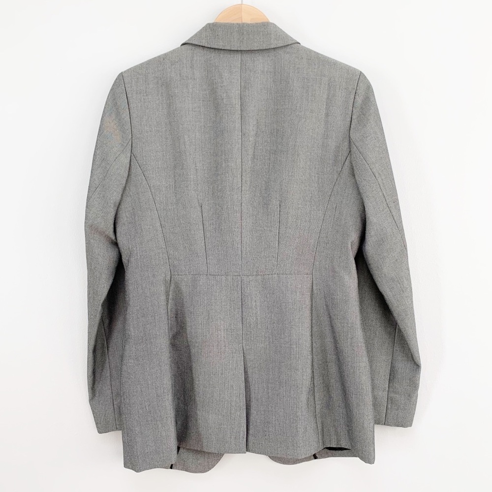 Whbm Pressed Ruffle Lapel Single Button Blazer M - image 6